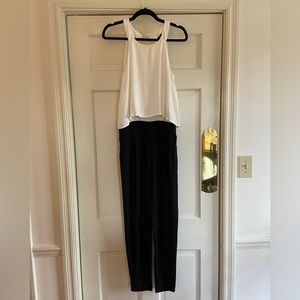 Ella Moss - Black and White Straight Leg Jumpsuit - Size XS